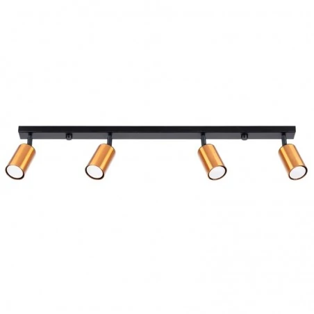 Lampy-sufitowe - plafon winx 4l czarny/miedź sollux sl.1379 
