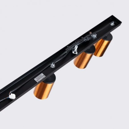 Lampy-sufitowe - plafon winx 6l czarny/miedź sollux sl.1380 