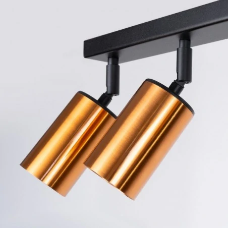 Lampy-sufitowe - plafon winx 6l czarny/miedź sollux sl.1380 