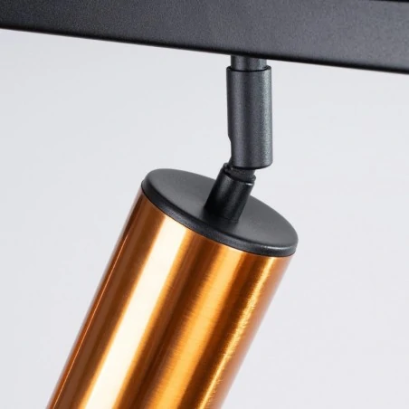 Lampy-sufitowe - plafon winx 6l czarny/miedź sollux sl.1380 