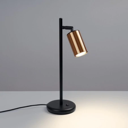 Lampki-biurkowe - lampa biurkowa winx czarny/miedź sollux sl.1381 