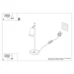 Lampki-biurkowe - lampa biurkowa winx czarny/miedź sollux sl.1381 