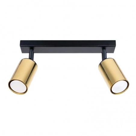Lampy-sufitowe - plafon winx 2 czarny/złoty sollux sl.1383 