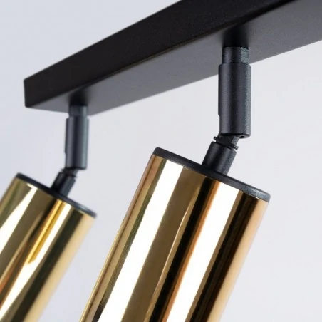 Lampy-sufitowe - plafon winx 3 czarny/złoty sollux sl.1384 