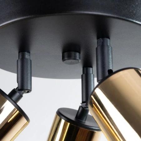 Lampy-sufitowe - plafon winx 3p czarny/złoty sollux sl.1385 