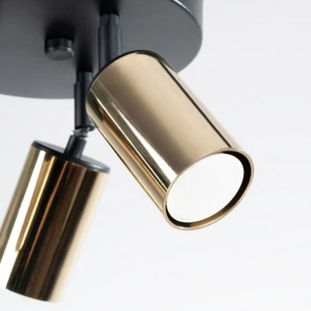 Lampy-sufitowe - plafon winx 3p czarny/złoty sollux sl.1385 