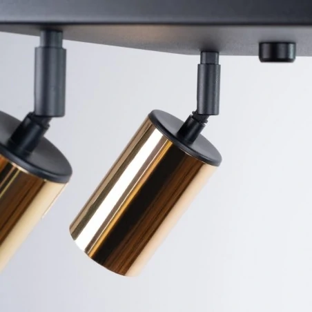 Lampy-sufitowe - plafon winx 4 czarny/złoty sollux sl.1386 