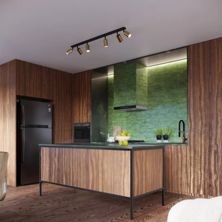 Lampy-sufitowe - plafon winx 4 czarny/złoty sollux sl.1386 