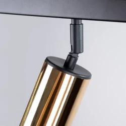 Lampy-sufitowe - plafon listwa oświetleniowa na 6 punktów winx 6l czarny/złoty sollux sl.1388 