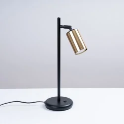 Lampki-biurkowe - lampa biurkowa winx czarny/złoty sollux sl.1389 