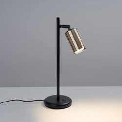 Lampki-biurkowe - lampa biurkowa winx czarny/złoty sollux sl.1389 