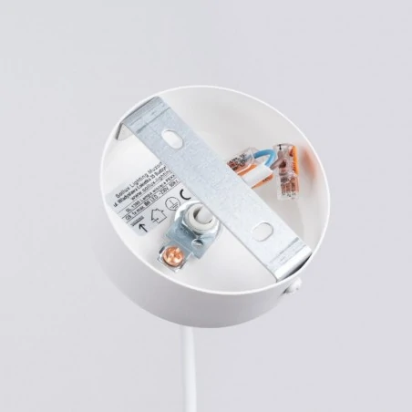 Lampy-sufitowe - lampa wisząca pekka 1 biała/naturalne drewno sollux sl.1390 