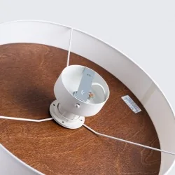 Lampy-sufitowe - plafon telesto biały/ciemny brąz sollux sl.1392 