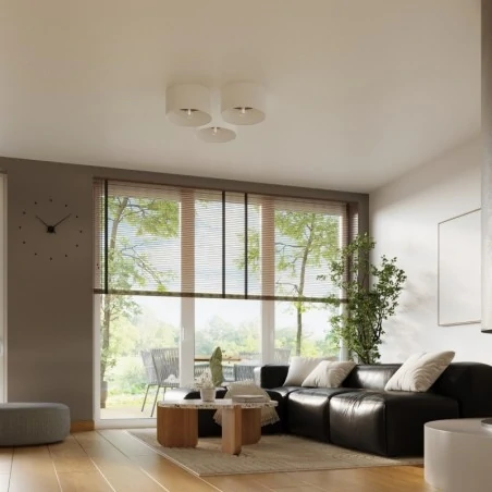 Lampy-sufitowe - plafon telesto biały/ciemny brąz sollux sl.1392 