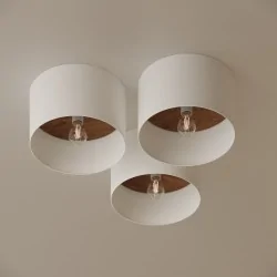 Lampy-sufitowe - plafon telesto biały/ciemny brąz sollux sl.1392 