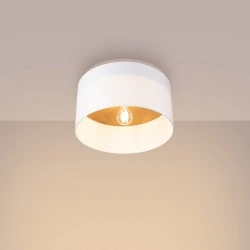 Lampy-sufitowe - plafon telesto biały/jasny brąz sollux sl.1393 