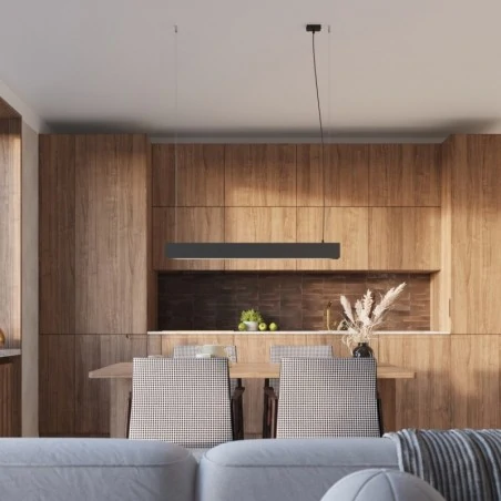 Lampy-sufitowe - lampa wisząca długa spark czarna sollux sl.1395 