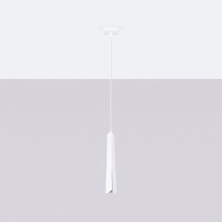 Lampy-sufitowe - lampa wisząca prysm 1 biała sollux sl.1397 