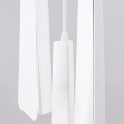 Lampy-sufitowe - lampa wisząca prysm 3p biała sollux sl.1398 