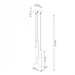 Lampy-sufitowe - lampa wisząca prysm 3p biała sollux sl.1398 