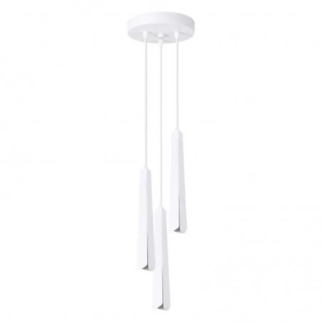 Lampy-sufitowe - lampa wisząca prysm 3p biała sollux sl.1398 