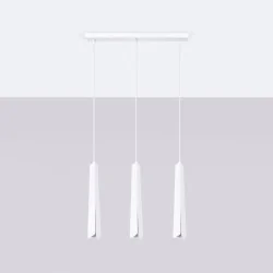 Lampy-sufitowe - lampa wisząca prysm 3l biała sollux sl.1399 