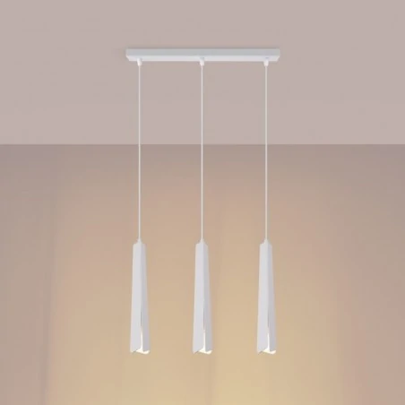 Lampy-sufitowe - lampa wisząca prysm 3l biała sollux sl.1399 