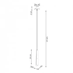 Lampy-sufitowe - lampa wisząca prysm 1 czarna sollux sl.1400 