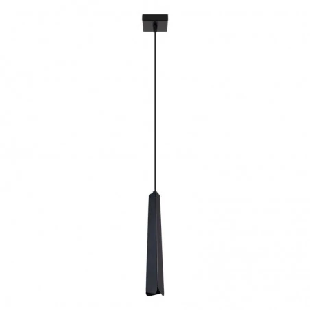 Lampy-sufitowe - lampa wisząca prysm 1 czarna sollux sl.1400 