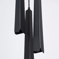 Lampy-sufitowe - lampa wisząca prysm 3p czarna sollux sl.1401 