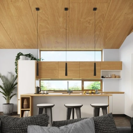 Lampy-sufitowe - lampa wisząca prysm 3p czarna sollux sl.1401 