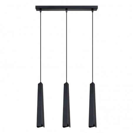 Lampy-sufitowe - lampa wisząca prysm 3l czarna sollux sl.1402 