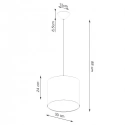 Lampy-sufitowe - lampa wisząca nova 30 biała sollux sl.1403 