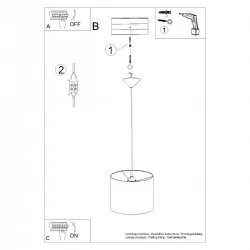 Lampy-sufitowe - lampa wisząca nova 30 biała sollux sl.1403 