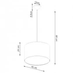 Lampy-sufitowe - lampa wisząca nova 40 biała sollux sl.1404 