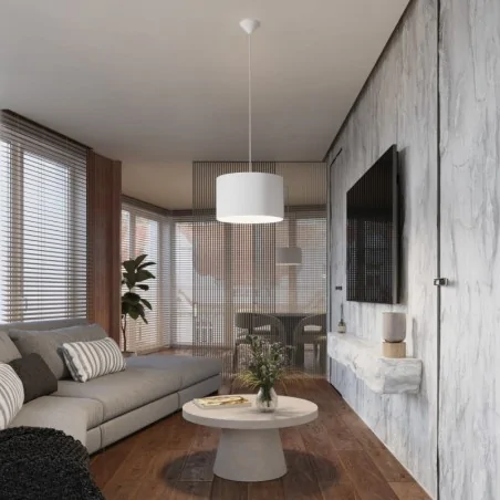 Lampy-sufitowe - lampa wisząca nova 40 biała sollux sl.1404 