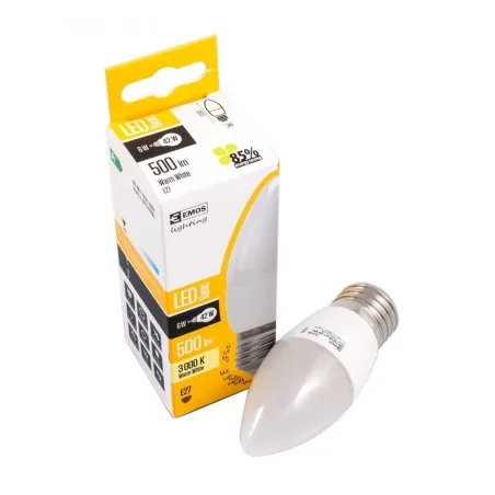 Gwint-trzonek-e27 - żarówka led candle 6w e27 ciepła biel zl4108 emos - 1525643200 
