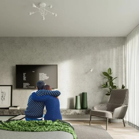 Lampy-sufitowe - żyrandol loop 3 biały sollux sl.1431 