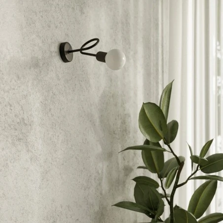 Kinkiety-do-salonu - kinkiet loop czarny sollux sl.1433 