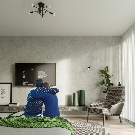 Lampy-sufitowe - żyrandol loop 5 czarny sollux sl.1435 