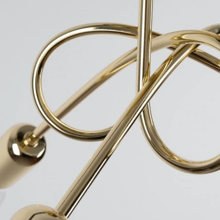 Lampy-sufitowe - żyrandol loop 3 złoty połysk sollux sl.1437 