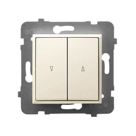 Wylaczniki-zaluzjowe - włącznik żaluzjowy z blokadą mechaniczną ecru łp-7ub/m/27 aria ospel 