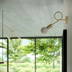 Lampy-sufitowe - żyrandol loop 5 złoty połysk sollux sl.1438 