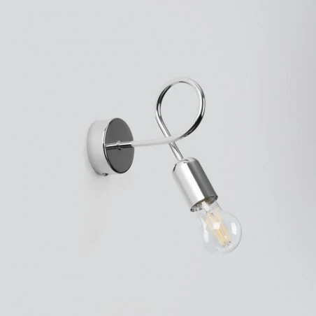 Kinkiety-do-salonu - kinkiet loop chrom sollux sl.1439 