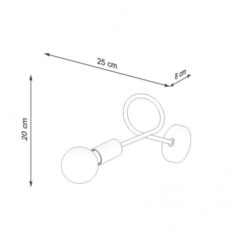 Kinkiety-do-salonu - kinkiet loop chrom sollux sl.1439 