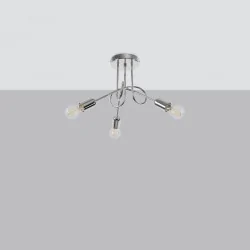 Lampy-sufitowe - żyrandol loop 3 chrom sollux sl.1440 