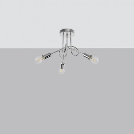 Lampy-sufitowe - żyrandol loop 3 chrom sollux sl.1440 