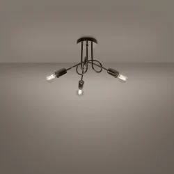 Lampy-sufitowe - żyrandol loop 3 chrom sollux sl.1440 