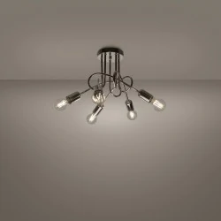 Lampy-sufitowe - żyrandol loop 5 chrom sollux sl.1441 