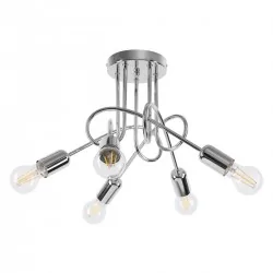 Lampy-sufitowe - żyrandol loop 5 chrom sollux sl.1441